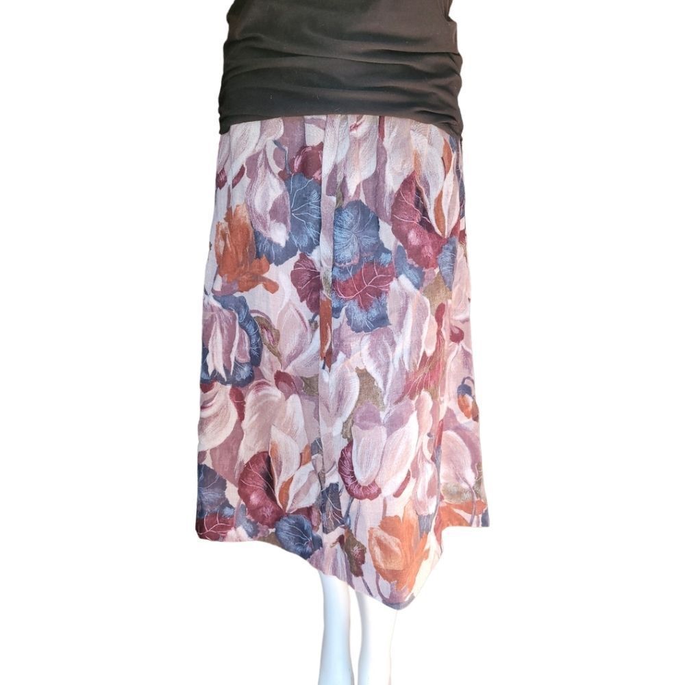 Vintage Floral A-line skirt 29W - Picture 8 of 9